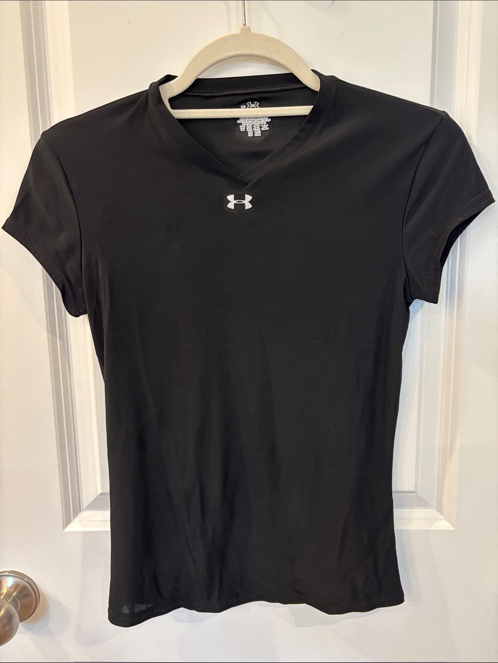 Under Armour Black V-Neck Short Sleeve Performance Tee